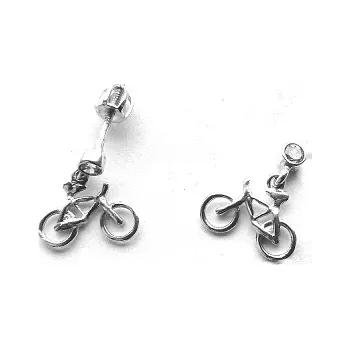 Náušnice Stříbrné visací náušnice kolo čirý zirkon - NŠ28/DN18 (Stříbrné náušnice kola, se zirkony)