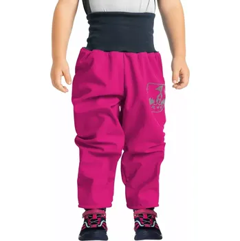 Chlapecké kalhoty Batolecí softshellové kalhoty Unuo s fleecem Basic, fuchsiová velikost 92/98