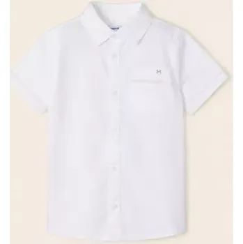Chlapecká košile Chlapecká košile s krátkým rukávem Mayoral 3159-83 Blanco velikost 122