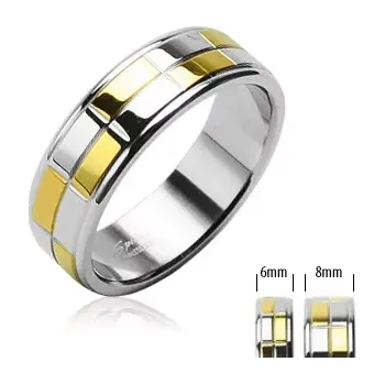 Prsten Snubní prsteny z chirurgické oceli R-H0818