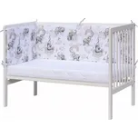 Mantinel do postýlky 4dílný - Scarlett Indi - 180 x 30 cm - šedý (2549)