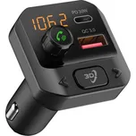 Bluetooth/MP3/FM modulátor bezdrátový s SD portem do CL s 3D stereo, USB-C / USB QC3.0 80559QC
