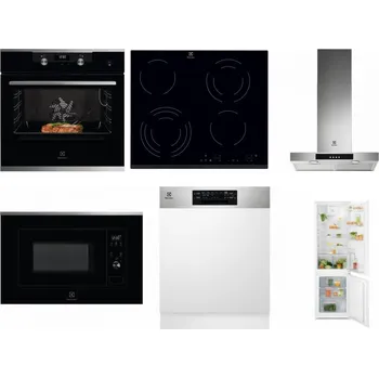 Set domácích spotřebičů ELECTROLUX KODEC75X2 + ELECTROLUX EHF6343FOK + ELECTROLUX LFT426X + ELECTROLUX LMS2203EMX + ELECTROLUX EEM48300IX - přebaleno + ELECTROLUX LND5FE18S