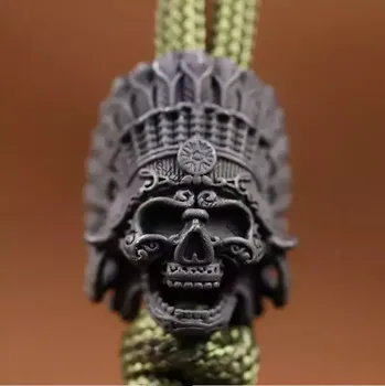 Náramek Paracord ozdoba Indian Black