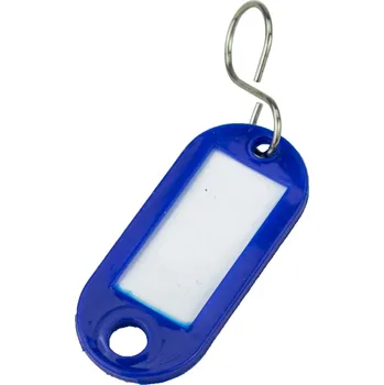 Dveřní kování Visačka na klíče, 50 x 22mm, modrá