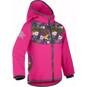 Chlapecká bunda Dětská softshellová bunda Unuo s fleecem Basic Kolibřík fuchsiová velikost 98/104