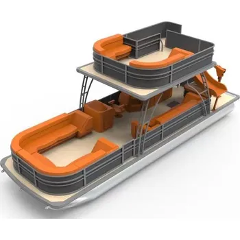 Člun Katamaran ponton boat 9100 double deck