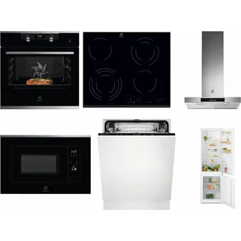 Set domácích spotřebičů ELECTROLUX KODEC75X2 + ELECTROLUX EHF6343FOK + ELECTROLUX LFT426X + ELECTROLUX LMS2203EMX + ELECTROLUX EEA27200L + ELECTROLUX LND5FE18S