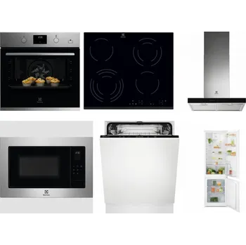 Set domácích spotřebičů ELECTROLUX KODGH70TX + ELECTROLUX EHF6343FOK + ELECTROLUX LFT766X + ELECTROLUX EMS4253TEX + ELECTROLUX EEA27200L + ELECTROLUX LND5FE18S