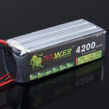 RC model Akumulátor Lion Power 22.2 V 4200MAH Lipo baterie 30C Pro dálkové ovládání vrtulníku a RC Car 6S Lipo 22.2 V 4200 mah T / XT60 Plug