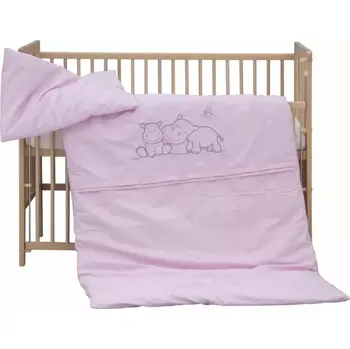 Povlečení do postýlky 2dílná - Scarlett Hrošík růžový 135x100cm (1177)