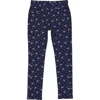 Dívčí zateplené legíny Topo in Fashion tmavě modré s se srdíčky a koníky velikost 140 (40818-304)