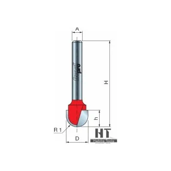 Fréza Radiusová stopková fréza půlkruhová do plochy R6,35mm, FREUD 18-11612