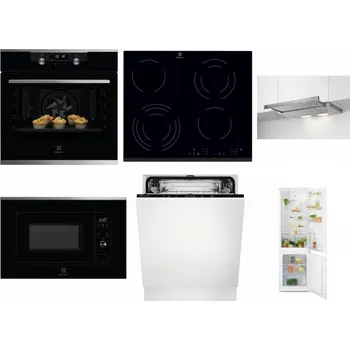 Set domácích spotřebičů ELECTROLUX KODDP77X + ELECTROLUX EHF6343FOK + ELECTROLUX LFP326S + ELECTROLUX LMS2203EMX + ELECTROLUX EEA27200L + ELECTROLUX LND5FE18S