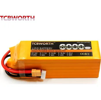 RC model letadla Akumulátor TCBWORTH 6S 22,2V 6000mAh 30C RC LiPo pro RC vrtulník letadlo kvadrotor auto dron