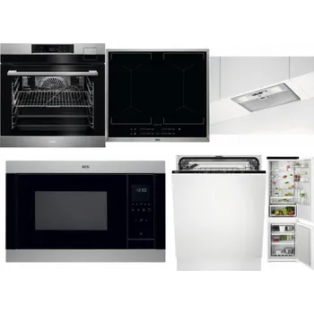 Set domácích spotřebičů AEG BSK792380M + AEG Mastery DoubleBridge IKE64450XB + AEG DGB3523S + AEG Mastery MSB2547D-M + AEG FSK73607Z + AEG TSC6M181ES