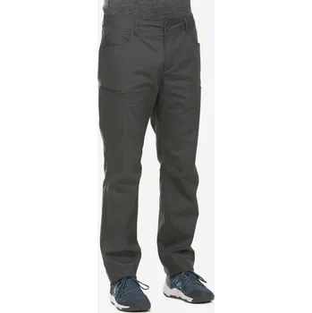 Pánská móda QUECHUA Pánské turistické kalhoty NH 500 Regular 50 (L36) ŠEDÁ