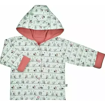 Kabátek bavlněnný podšitý Ptáčci velikost 68