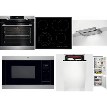 Set domácích spotřebičů AEG Mastery SteamBake BCK455350M + AEG Mastery DirectTouch HK654070FB + AEG DPE5660M + AEG Mastery MSB2547D-M + AEG Mastery MaxiFlex FSE73507P + AEG TSC6M181ES