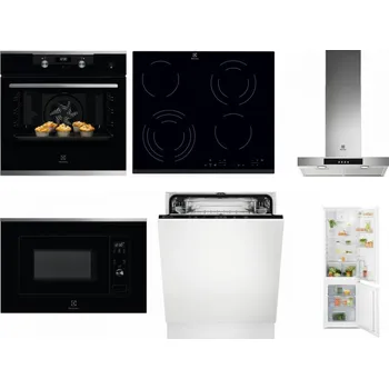Set domácích spotřebičů ELECTROLUX KODEH70X + ELECTROLUX EHF6343FOK + ELECTROLUX LFT426X + ELECTROLUX LMS2203EMX + ELECTROLUX EEA27200L + ELECTROLUX LND5FE18S