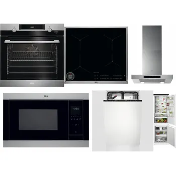 Set domácích spotřebičů AEG Mastery SteamBake BCK455350M + AEG Mastery SenseBoil IAE64413XB + AEG Mastery DBB5660HM + AEG Mastery MSB2547D-M + AEG Mastery GlassCare FSE73407P + AEG TSC6M181ES