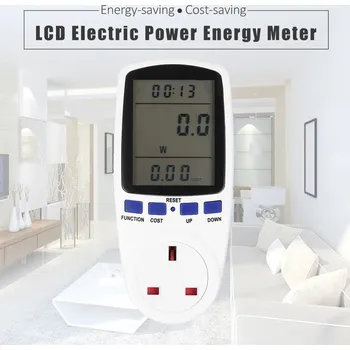 230V digitální wattmetr LCD Energetický měřič spotřeby Napětí Aktuální proud Frekvenční analyzátor + Power Factor Cost Overload