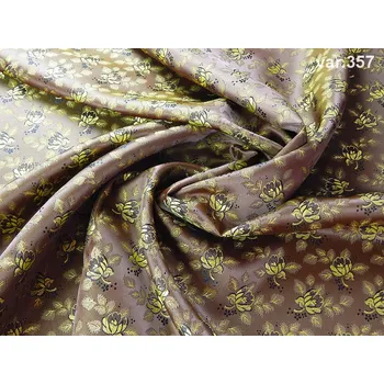 HEDVA ČESKÝ BROKÁT Ondrin 160 krojový brokát MALÉ KVĚTY hnědá | 357