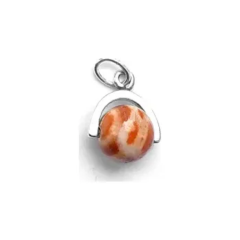 Přívěsek Stříbrný přívěsek přírodní jaspis - 3360 (Stříbrný přívěsek s jaspisem 8 mm)