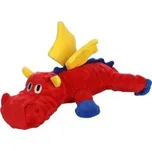 Flamingo hračka pro psa drak 23 x 35 x 8 cm pískácí, šustící plyšová červená