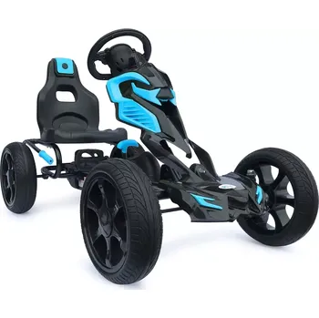 Dětské šlapadlo Go-kart Velká šlapací motokára Scout 5-12 let EVA kola SVĚTLE MODRÁ