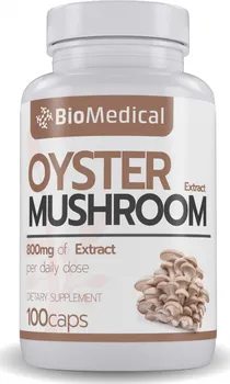 Přírodní produkt BioMedical Oyster Mushroom Extract 800 mg 100 cps.