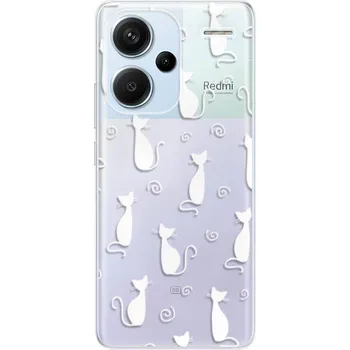 Pouzdro na mobilní telefon Odolné silikonové pouzdro iSaprio - Cat pattern 05 - white - Xiaomi Redmi Note 13 Pro+ 5G