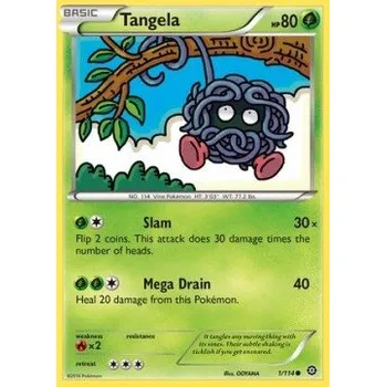 Sběratelská karetní hra Pokémon STS 001/114 Tangela - Steam Siege Stav: Excellent, Verze: NORMAL