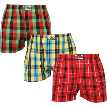 Trenýrky 3PACK pánské trenky Styx klasická guma vícebarevné (3A093138) XXL Možnost vrácení zboží ZDARMA do 120 dnů!