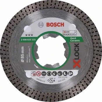Řezný kotouč BOSCH Diamantový řezný kotouč Best for Hard Ceramic systému X-LOCK, 85×22,23×1,4×7 Professional