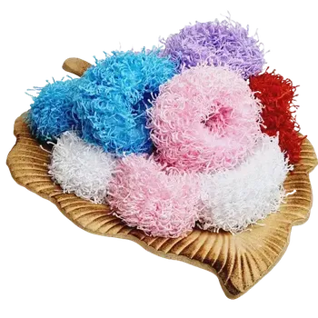 12ks - Elastická gumička - střapatá mix