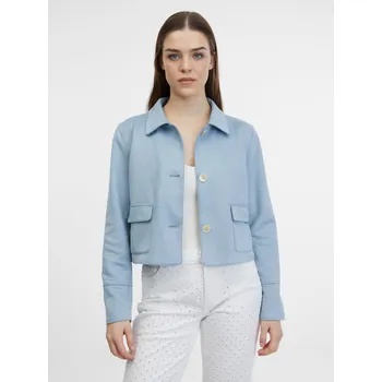 Dámská casual bunda Orsay Modrá dámská bunda v semišové úpravě - Dámské Orsay šedá 2670819