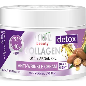 Pleťový krém Victoria Beauty Collagen 40+ Protivráskový Denní a noční krém s kolagenem a koenzymem Q10 50 ml