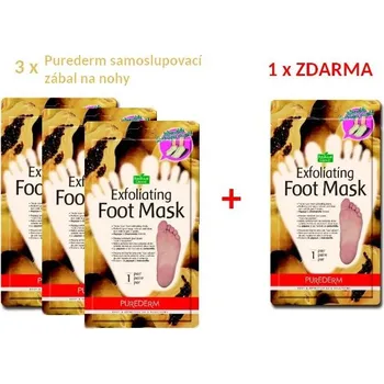 Purederm Samoslupovací zábal na nohy Large ( č. 41-45 ) 3+1 ZDARMA, 4 ks