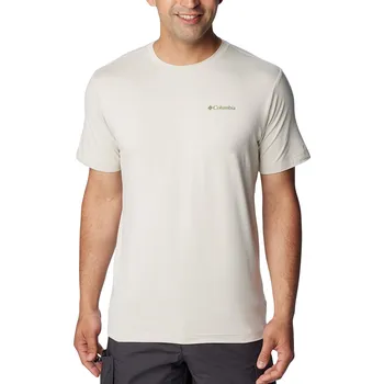 Pánské tričko Pánské Tričko s krátkým rukávem COLUMBIA KWICK HIKE BACK GRAPHIC SS TEE 2071754278 – Béžová XL