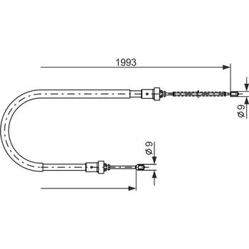 Lanko parkovací brzdy Tažné lanko, parkovací brzda BOSCH 1 987 482 233