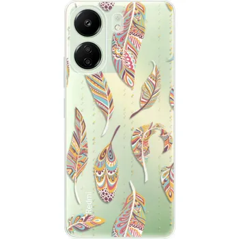 Telefonní příslušenství Odolné silikonové pouzdro iSaprio - Feather pattern 02 - Xiaomi Redmi 13C