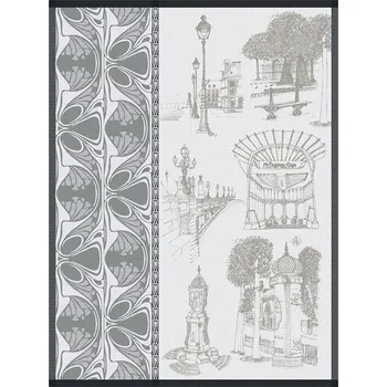 Utěrka LE JACQUARD FRANÇAIS Le Jacquard Francais CARNET DE PARIS Utěrka 80 x 60 cm Bitume