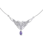 Lady Avalon s ametystem stříbrný náhrdelník