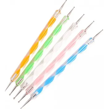 Tečkovací nástroje oboustranné 5 ks duhové