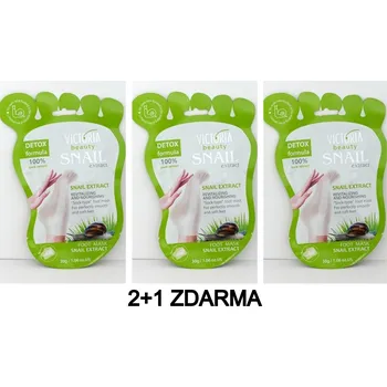 Victoria Beauty Snail Extract Výživná maska na chodidla se šnečím extraktem 2+1 ZDARMA, 3 ks