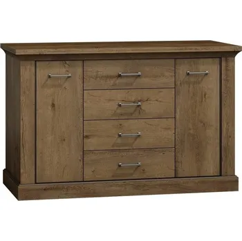 přebalovací pult a komoda Casarredo GOLETA A1 komoda 2D4S barva dub kraft zlatý