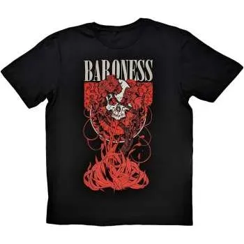 Pánské tričko Merch Baroness: Baroness Unisex T-shirt: Fleur Skull (medium) M