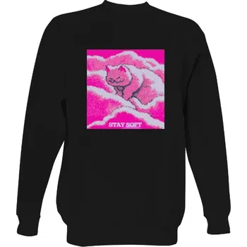 Pánská mikina Mikina bez kapuce Unisex s potiskem stay soft pánské