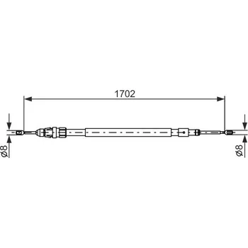 Brzdový systém Tažné lanko, parkovací brzda BOSCH 1 987 477 239